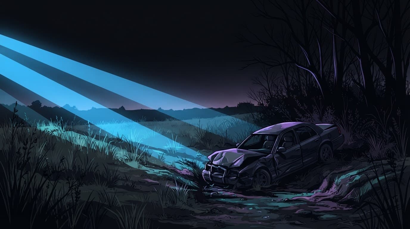 Illustration: Linn County sheriff's office searching for man after chase, crash in rural area